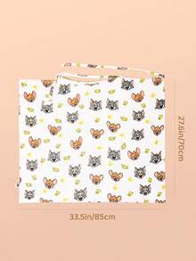TOM & JERRY X SHEIN 1 Cartoon Cute Printed Mother Nursing Gown, Go Out Baby Carriage Cover, Soft And Comfortable For Daily Use In All Seasons - Multicolor - View 7