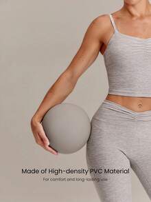 GLOWMODE 20cm Get Grippy Yoga Pilates Ball With Non-Slip Surface & Anti-Burst Hexagonal Design Studio Gym Workout Fitness Wellness Accessory - Milk tea color - View 6