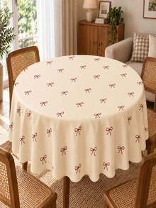 Joivida One Yellow Bow Tablecloth, Made Of Peach-Colored Velvet, Easy To Clean For Kitchen And Dining Room Decoration, Suitable For Parties, Picnics, Home Decorations, With A Bright Style, Durable Fabric, Movable Fabric, Party Tableware - Yellow bow - View 7