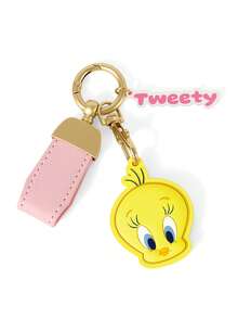LOONEY TUNES X SHEIN Pink Cartoon Decorative Keychain, Key Cover, Bag Pendant. - Multicolor - View 3