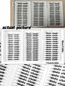 252Pcs Glue Free Manga Lash Clusters, Wispy Spiky Anime Individual False Eyelashes, DIY Segment Eyelash Extensions, Soft Faux Mink Reusable Cluster Lashes, D Curl Fluffy Fairy Lashes For Beginners, Daily Makeup, Party & Cosplay Eye Makeup - Multicolor - View 11