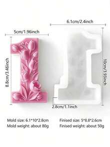 1 Piece Silicone Number Cake Mold, For Birthday Wedding Party Decoration, Suitable For Candles, Epoxy Resin, Soap, Plaster Diy Crafts, Anniversary, Mother'S Day, Birthday Party - A - View 14