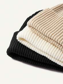 Cozy Pixies 3PCS Boys And Girls Autumn And Winter Warm Knitted Wool Hat Set Outdoor Autumn And Winter Wool Hat Multi-Piece Set - Multicolor - View 10