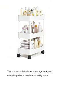 1Pc Small Cart With Seam Storage Rack, Movable Floor Small Cart, Multi-Layer Kitchen, Vegetable, Bathroom, Narrow Edge Storage Rack. - Multicolor - View 10