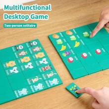 Montessori Toy 4 In 1 Game Set: Connect Four, Matching, Dominoes, Word Game For Kids' Intelligence Development, Tabletop Game, Children's GiftsSchool, Student,Stationery,School Supplies - Multicolor - View 11