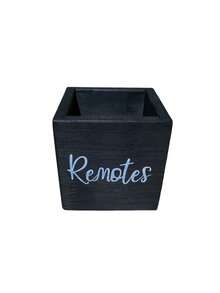 1PC Wooden Remote Control Holder Organizer Caddy, Elegant TV Remote Box For Nightstand Table, Living Room & Bedroom Media Organizer To Keep Your Space Tidy - Black - View 16