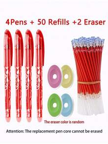 56-Pack Gel Pens Set With Refills, Smooth Writing Quick-Dry Ink Pens For School Supplies, Back To School Student Writing Essentials (Pen Refills Are Non Erasable) - Multicolor - View 12