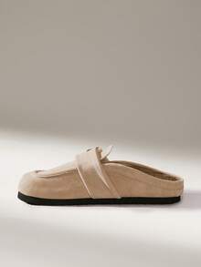 Solecia Retro Mules Shoes Side Buckle Back Empty Slippers Casual Shoes Fall Shoes - Khaki - View 8