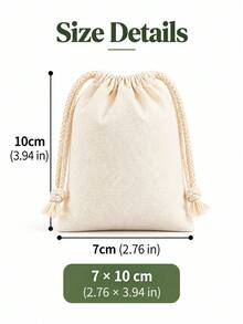 Haus Hana 1pc Blank Polyester Drawstring Bag, Plain Fabric Gift Pouch With Adjustable Drawstring Closure, Reusable Storage Bag For Jewelry, Gifts, Candy, Crafts, Party Favors, DIY Projects, Travel Organization, Wedding Packaging And Custom Decoration Supplies - Multicolor - View 13