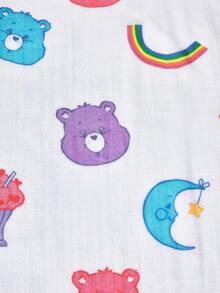SHEIN X Care Bears 1 Cartoon Cute Printed Mother Nursing Gown, Go Out Baby Carriage Cover, Soft And Comfortable For Daily Use In All Seasons - Multicolor - View 8