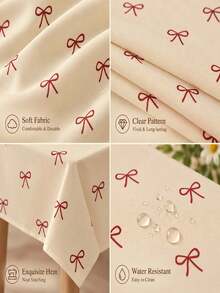 Joivida One Yellow Bow Tablecloth, Made Of Peach-Colored Velvet, Easy To Clean For Kitchen And Dining Room Decoration, Suitable For Parties, Picnics, Home Decorations, With A Bright Style, Durable Fabric, Movable Fabric, Party Tableware - Yellow bow - View 10