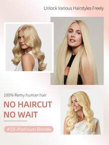 50Strands Micro Loop Hair Extensions Real Human Hair 22# Light Blonde Microbead Design, Ultra‑Smooth & Super‑Soft Silky Straight Healthy Texture, Premium Remy Hair, Easy Installation, Ideal For Women Daily Hair Volume Boosting And Hairstyle Upgrading - S22 - View 9
