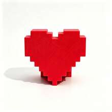 1Pc Vintage Heart Pixel Game Controller Stand, Pink & White, Non‑Slip Stable Base, Desktop Decor Accessory, Stand Only, Compatible With Game Controller - Multicolor - View 17