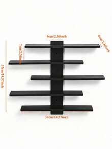 5-Tier Multifunctional Wall-Mounted Display Rack, Available In 2 Colors. Designed As Architectural Art Decor To Save Space, Corner Shelf, Wall-Mounted Triangle Shelf, Wall Partition Rack, Bathroom Shelf, Kitchen Wall Organizer - Multicolor - View 19