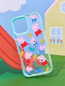 Peppa Pig X SHEIN 卡通圖案三合一手機殼，防摔保護 11-17 系列手機殼 - 彩色 - 查看 2