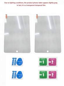 2Pcs, HD Tempered Glass Screen Protector For Pad 11/Air2013/Air 11/2/3/4/Pro/ Air5/Airb, Anti-Scratch Anti-Fingerprint Anti- Shatter Bubble-Free Full Coverage Waterproof Shockproof Anti-Drop, Easy Install Tablet Screen Protector - Clear - View 12