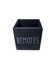 1PC Wooden Remote Control Holder Organizer Caddy, Elegant TV Remote Box For Nightstand Table, Living Room & Bedroom Media Organizer To Keep Your Space Tidy - Black - View 13