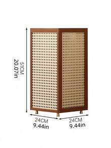 Rattan-Style Freestanding Umbrella Stand With Drip Tray, Entryway Storage Holder For Long And Folding Umbrellas - Plastic vine rain rack (brown) - View 12