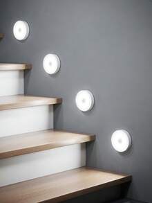 Teckwe 6件/3件/1件 LED無線感應壁燈，可充電小夜燈，適用於廚房、臥室、客廳、走廊、浴室、房間裝飾 - 白光 - 查看 2
