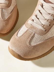 CUCCOO EASI Sepatu Flat Wanita Bertali Nyaman Kasual - Khaki - View 4