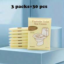 Disposable Toilet Seat Covers, Flushable And Dissolvable Paper Pads, Portable Compact Individually Wrapped, Flushable Paper Material Travel Toilet Seat Covers, Suitable For Hotels, Travel, Public Restrooms - Yellow - View 11