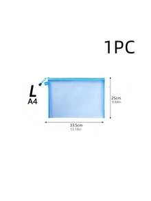 Clear Mesh Zipper Pouch A4 A5 A6 Waterproof File Bag Document Holder Office Supplies Storage Pouch Stationery Organizer Set - Storage bag - View 13