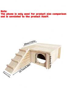 Chew‑Resistant Hamster Climbing Training House, 2‑Room Hamster Habitat Decor With Ladder For Small Pet Enclosure - one-size - View 3