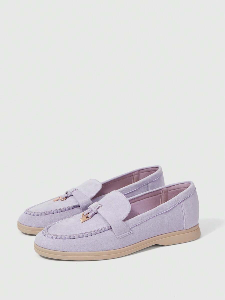 Sleekvia Women's Casual Flat Shoes Casual Loafers - Purple.. - View 1