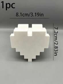 1Pc Vintage Heart Pixel Game Controller Stand, Pink & White, Non‑Slip Stable Base, Desktop Decor Accessory, Stand Only, Compatible With Game Controller - Multicolor - View 20