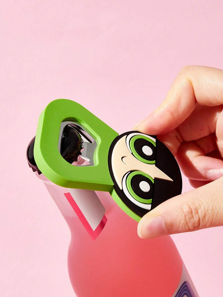 THE POWERPUFF GIRLS X SHEIN 1 Fun Animal Shape Refrigerator Sticker, Refrigerator Decoration, Bottle Opener, Suitable For Kitchen - Buttercup - View 1