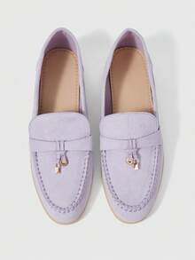 Sleekvia Women's Casual Flat Shoes Casual Loafers - Purple.. - View 5