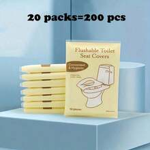 Disposable Toilet Seat Covers, Flushable And Dissolvable Paper Pads, Portable Compact Individually Wrapped, Flushable Paper Material Travel Toilet Seat Covers, Suitable For Hotels, Travel, Public Restrooms - Yellow - View 13