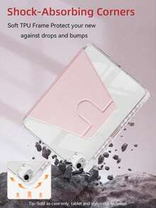 Protective Cover For The Tablet Air 8 (M4) 2026 (13-Inch) Supports 360-Degree Free Rotation. The Adjustable Stand Allows For Seamless Switching Between Vertical And Horizontal Modes, Meeting All Your Daily Usage Needs. - Pink - View 7