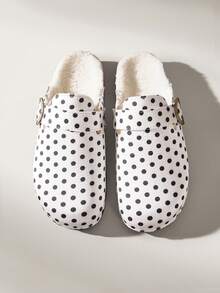 Solecia Women's New Slip-On Slippers, Comfortable Shoes Inside, Casual And Versatile Commuting Fall Shoes - Black and white polka dots - View 5