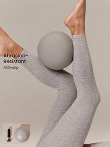 GLOWMODE 20cm Get Grippy Yoga Pilates Ball With Non-Slip Surface & Anti-Burst Hexagonal Design Studio Gym Workout Fitness Wellness Accessory - Milk tea color - View 1