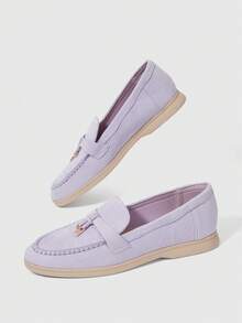 Sleekvia Women's Casual Flat Shoes Casual Loafers - Purple.. - View 6