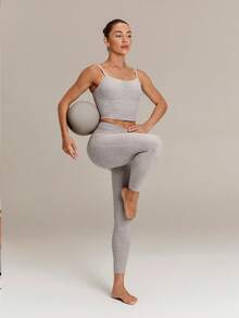 GLOWMODE 20cm Get Grippy Yoga Pilates Ball With Non-Slip Surface & Anti-Burst Hexagonal Design Studio Gym Workout Fitness Wellness Accessory - Milk tea color - View 8
