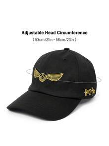 HARRY POTTER X SHEIN Topi Baseball Wanita - Hitam - View 6