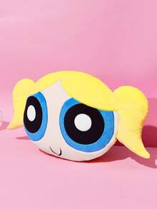 THE POWERPUFF GIRLS X SHEIN قطعة واحدة - وسادة رقبة مقعد السيارة على شكل فقاعات، شريط مطاطي مناسب لمعظم موديلات السيارات، وسادة ديكورية بشكل كرتوني لطيف، يمكن استخدامها في السيارات - الأزرق - مشاهدة 4