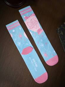 HARRY POTTER X SHEIN 女款中筒襪 2入組 - 混色 - 查看 7