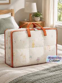 Piece Storage Bag For Various Items, Transparent Water-Resistant Pvc Material, Suitable For Seasonal Clothing Storage And Organization, Large Travel Bag, School Packing Bag, Dormitory Clothing Storage Bag - Multicolor - View 1