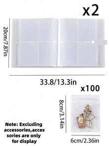 Frosted Transparent Jewelry Storage Book, 30 Anti-Oxidation Sealed Bags, Portable Dustproof Organizer Album For Rings Earrings Necklaces Bracelets Beads Cords, Gift For Jewelry Lovers - Multicolor - View 15