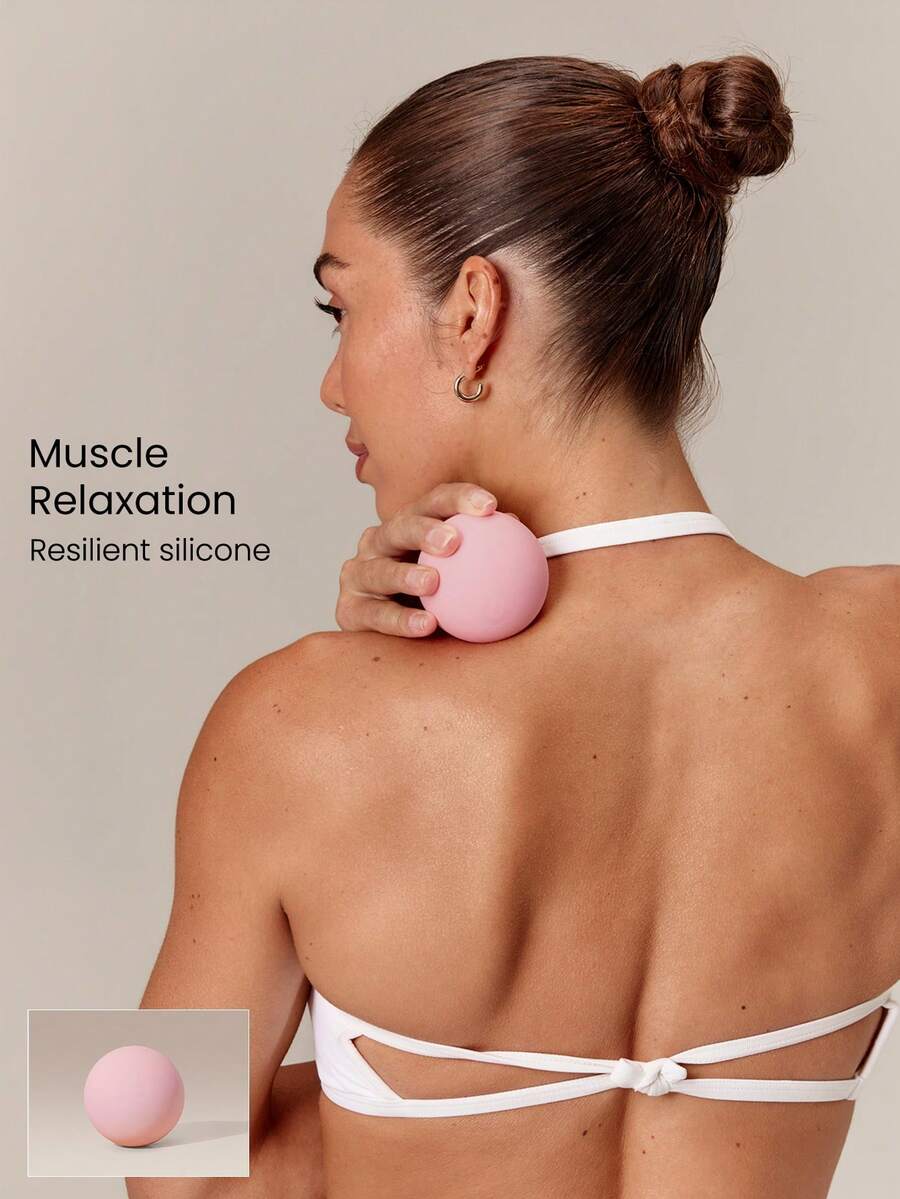 GLOWMODE Extra Love Smooth Silicone Massage Ball For 360° Muscle Relaxation & Recovery Yoga Pilates Studio Gym Workout Fitness Wellness Accessory - Pink - View 1