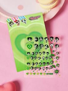 THE POWERPUFF GIRLS X SHEIN 可愛美甲貼紙 多用途水貼紙 適用於美甲、水瓶、文具與筆記本 DIY - 彩色 - 查看 2