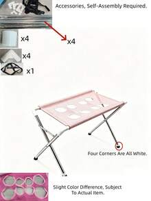 1Pc Foldable Stainless Steel Pet Bath Stand, Non‑Slip Pet Grooming Bath Table For Dogs And Cats. Portable Fixed Shower Rack For Large Dogs & Cats, Pet Bathing & Grooming Table, Home Bath & Beauty Desk, Anti‑Escape Pet Bath Bracket - Multi-color - View 10