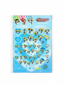 THE POWERPUFF GIRLS X SHEIN 可愛美甲貼紙 多用途水貼紙 適用於美甲、水瓶、文具與筆記本 DIY - 彩色 - 查看 5