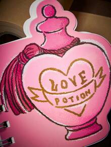 HARRY POTTER X SHEIN 60 Special-Shaped Coil Books, Cartoon Cute Hand Account, Student Thickened Notes, High-Value Portable Diary - Love Potion - View 5