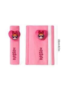 THE POWERPUFF GIRLS X SHEIN 1 miếng bọc vai dây an toàn ô tô màu hồng - Blossom - Xem 2