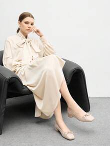 CUCCOO BIZCHIC Women's All-Match Black Casual Comfortable Slip-On Flats, Versatile For Daily Wear - Apricot - View 3