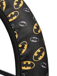 BATMAN X SHEIN 1件裝蝙蝠印花經典動畫四季通用彈性方向盤套 15英吋圓形汽車方向盤套 透氣布料防滑 - 蝙蝠俠 - 查看 4